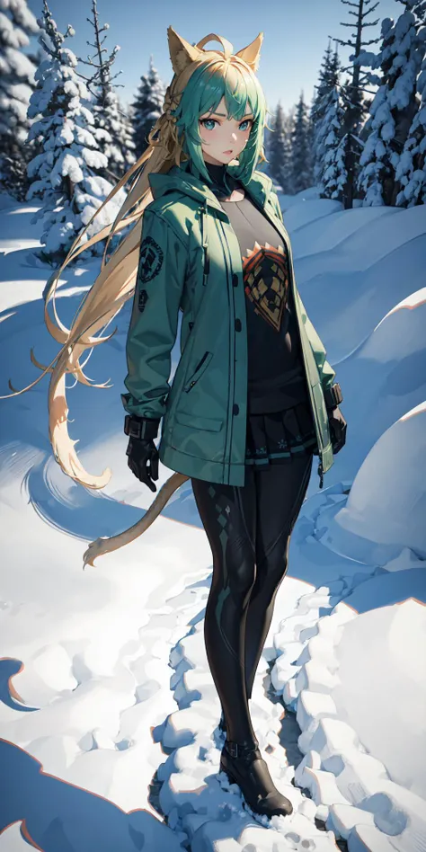 <lora:atalanta:1>, colorful, wallpaper, masterpiece, photorealistic, realistic, 3d, snow, winter clothes,