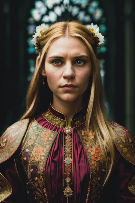 A stunning intricate full color portrait of claireDan2, dressed as juliet from the Shakespeare play, epic character composition, by ilya kuvshinov, alessio albi, nina masic, sharp focus, natural lighting, subsurface scattering, f2, 35mm