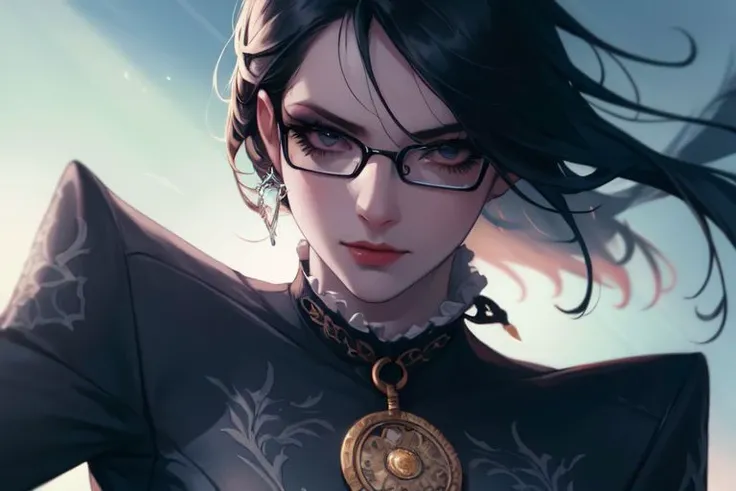 <checkpoint:divineelegancemix_V9:0.85>,<lora:more_details:1>, dynamic poses, sexy face, ((best eyes)) solo, bayonetta2, 1girl, bodysuit, makeup, lipstick, short hair, jewelry, glasses, amulet, elbow gloves, ultra high res, perfecteyes eyes, (photorealistic:1.4), high resolution, detailed, raw photo, rich colors, hyper realistic, lifelike texture, dramatic lighting, unreal engine, photorealistic, photo, realism, photorealism, high contrast, photorealistic, 8k, HD, high definition, detailed realistic, detailed, skin texture, hyper detailed, realistic skin texture, ((HD, clear, sharp, in focus))