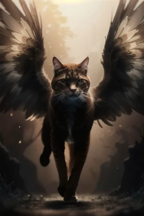 A fluffy red Beautiful cat girl with crystal wings on its back. It stands on its hind legs. She's running. The picture shows any one of the body positions when running.
masterpiece, best quality, highly detailed, cinematic film, surreal lighting shadow, Anatomical photo, professional photo, clarity drawn body details, augmented reality, hyperrealistic, hyperdetalization,clarity, elegant, lots of details, professional design, very high resolution, contrast, augmented details of the environment and background, filigree, emotional, touching, clear drawing of the details of the environment, photographic clarity and depth of drawing