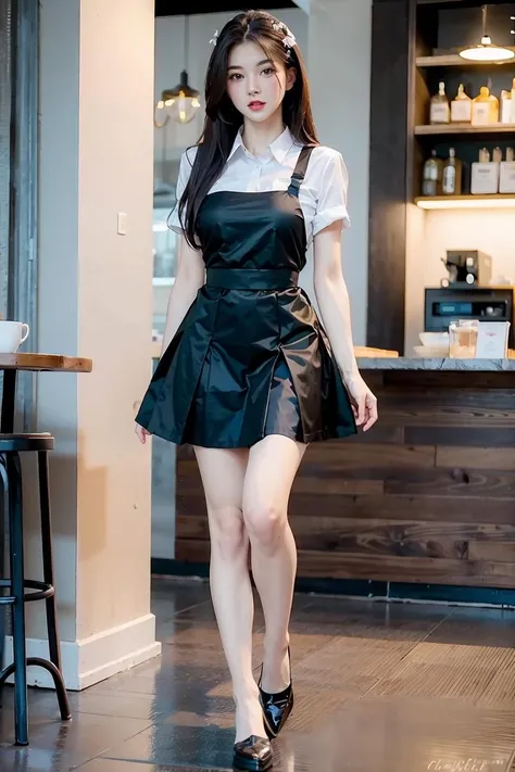 (masterpiece), best quality, perfect face, 1girl, full body, cafe, <lora:Maeylin-06:1>