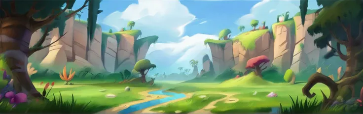 CartoonDigitalStyle, masterpiece, a beautiful landscape