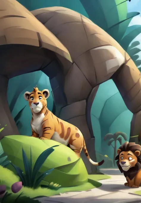 CartoonDigitalStyle, masterpiece, a zoo