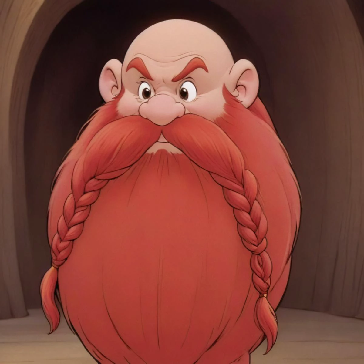 <lora:sdxl_lora_80scartoon:1.2> style of 80scartoon, <lora:Harry_Dwarf_1.5:0.8> Harry_Dwarf, Braided moustache, long red beard, bald, carebears