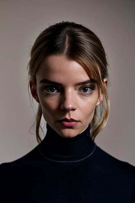 A stunning intricate full color portrait of a woman,wearing a black turtleneck,epic character composition,by ilya kuvshinov, alessio albi, nina masic,sharp focus, natural lighting, subsurface scattering, f2, 35mm, film grain <lora:ATLJ_V1:1>