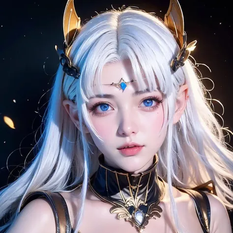 <lora:bzh_30:0.8>,face lighting,bright backlight,medium breasts,super high resolution,best quality,Photos,4k,(Realistic:1.2),bzh,1girl,white hair,blue_eyes,