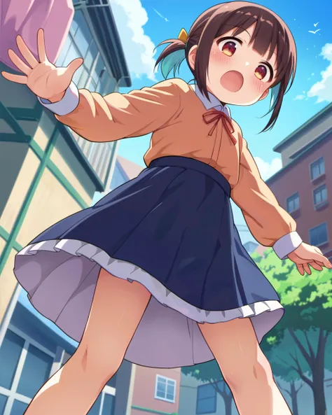 score_9, score_8, score_7, source_anime,
1 girl,outdoors,short_torso,child, solo focus, short_torso,flat chest, solo,mesugaki
japan school,open mouth,panicking
from below,
by hozuki momiji,
blush, long_sleeves, shirt, skirt,ponytail, ribbon, neck_ribbon
, <lora:HozukiMomiji_PD6XL:0.5> <lora:miyako_princess_connect_sdxl_v1:0.7>