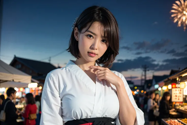 1 japanese girl, Yukata, fireworks, complex background, night market, night
 traditional  hair accessories,   (highly detailed:1.2), (photorealistic1.2), 
 <lora:epiNoiseoffset_v2:1> <lora:av-Aoi:0.4>