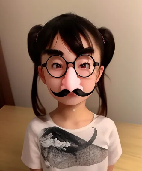 best quality, ultra detailed, illustration, an extremely delicate and beautiful,4k,2d,
{1girl},15years old,female,full body,toy glasses,toy nose,toy Beard,twin tail,
<lora:toyglasses:1>toyglasses,