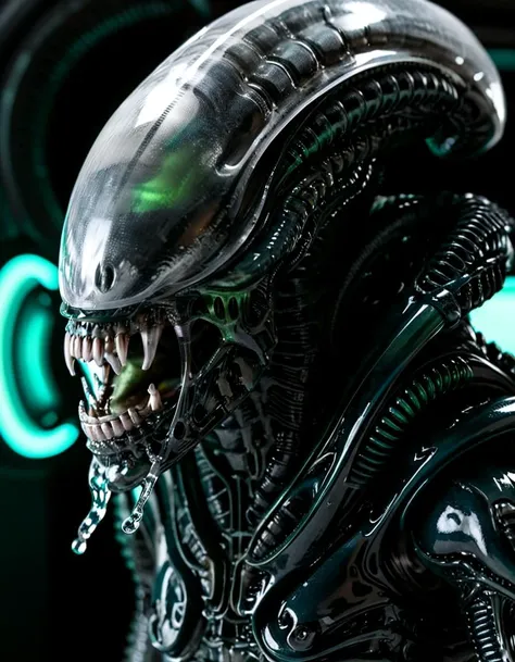 (((Extreme close-up Xenomorph Alien the eighth passenger fusion Cockroach hybrid surreal and cinematic images Color Splash images)),(((Front Images)))