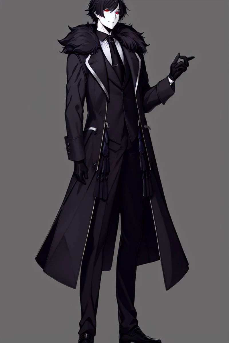 a closeup of a person in a suit and tie holding a cigarette, digital art by danganronpa, ( ( ( ( character concept art ), official character art, style of charlie bowater, anime character, inspired by Munakata Shikō, charlie bowater character art, chiaki nanami of danganronpa, dark concept art, desposter background setting