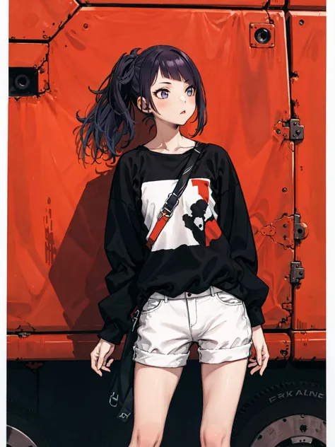 best quality, detailed background, girl, ,euro_street, random_wear, <lora:tanakaMamimiTHEIDOLM_v10:1>