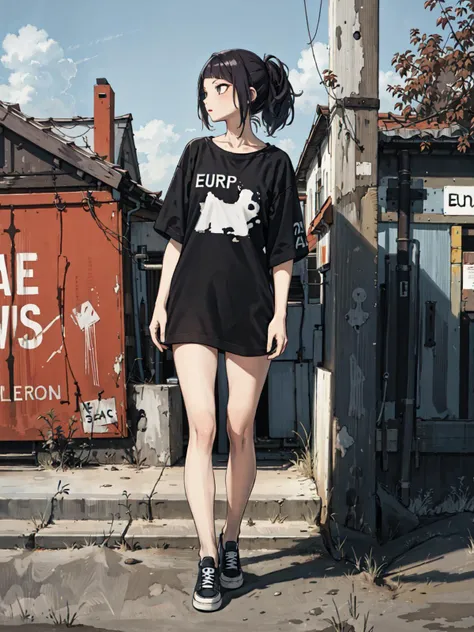 best quality, detailed background, girl, ,euro_street, random_wear, <lora:tanakaMamimiTHEIDOLM_v10:1>