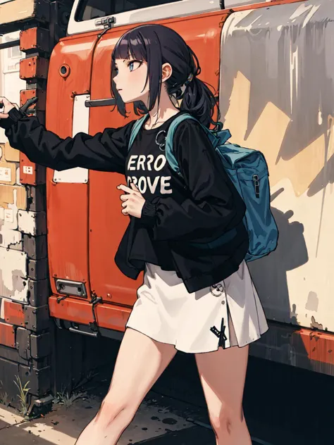 best quality, detailed background, girl, ,euro_street, random_wear, <lora:tanakaMamimiTHEIDOLM_v10:1>