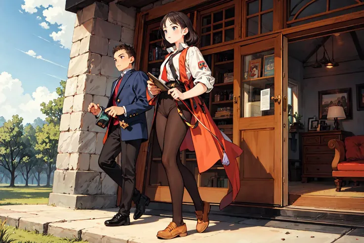 (masterpiece),(best quality:1.6), (ultra-detailed),girl escaped man,