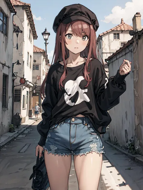 best quality, detailed background, girl, ,euro_street, random_wear, <lora:osakiTenkaTHEIDOLMSTER_v10:1>