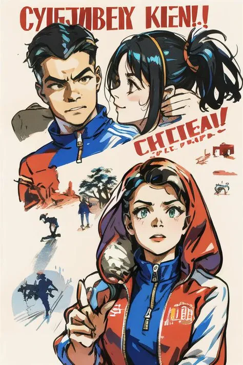 height difference, track jacket, cyberdelic, late at night, dorky-goofy, <lora:MixDLCForFishMix23314_23314:1>
