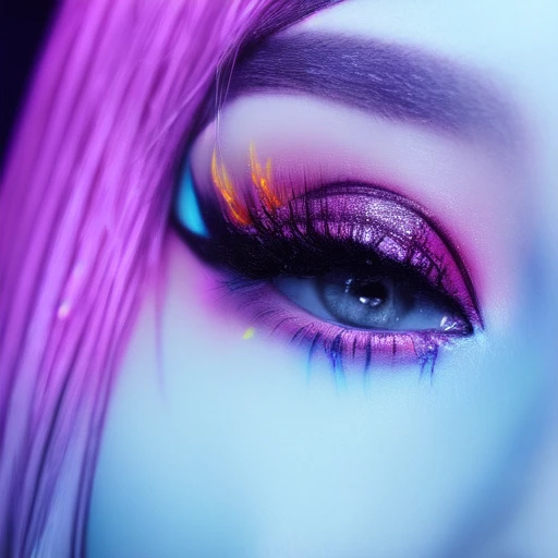 1girl, solo,  visual kei, japanese, asian, foggy neon futuristic,  portrait style, looking_at_viewer, cinematic lighting, photorealistic, eyeliner, makeup, emotional,  highly detailed, wide shot, sharp focus,  art by artgerm, ring light, rim lighting, octane render, vskeei1