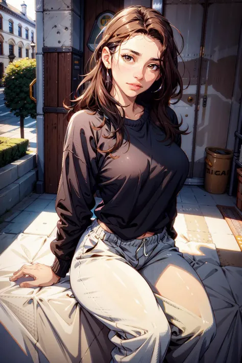 (best quality, high quality, detailed, masterpiece, vibrant, colorful, realistic, photo, 8k, 4k, dslr quality, photorealistic, epiCPhoto, epiCRealism, epiCRealLife, flashphoto, picxer_real:0.8), a latina girl named Maria, long brown hair, dark brown eyes, long pretty eyelashes, pretty face, baggy sweater, baggy sweatpants, <lora:epiCRealismHelper:0.8> <lora:Add Details:0.8> <lora:picxer_real:0.8> <lora:epiCRealLife:0.8> <lora:epiCFlashPhoto_Lora:0.8> <lora:Epi NoiseOffset2(epinikion):0.8> <lora:Add Brightness:0.8>