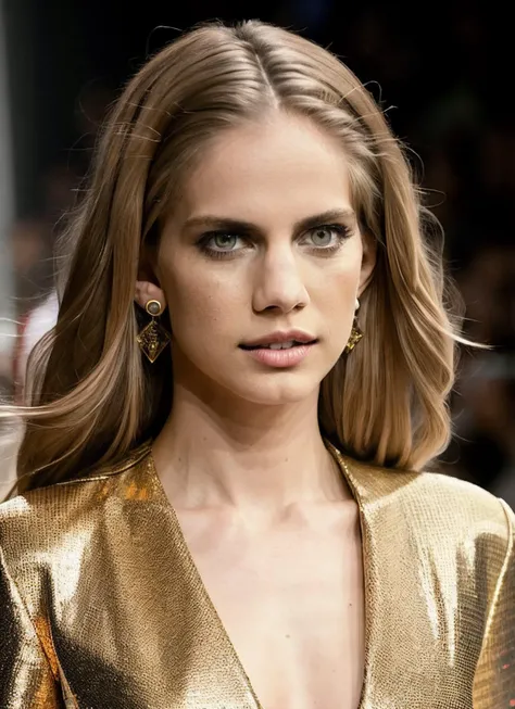 modelshoot style, raw photo of a supermodel sks woman wearing shimmering clothes walking on the ramp at milan fashion show, tattoos, 8k, intricate details, detailed face and eyes,(rendered eyes) <lora:epiNoiseoffset_v2:1>, <lora:locon_annachlumsky_v1_from_v1_64_32:1.3>