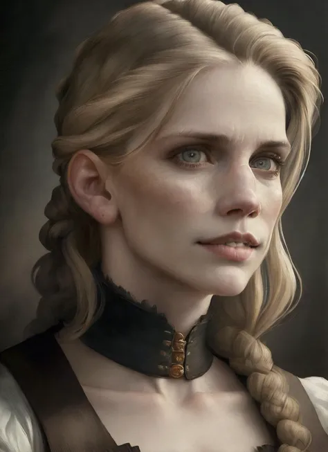 a portrait of sks woman coal miner in 19th century, beautiful painting with highly detailed face by greg rutkowski and magali villanueve, <lora:locon_annachlumsky_v1_from_v1_64_32:1.3>