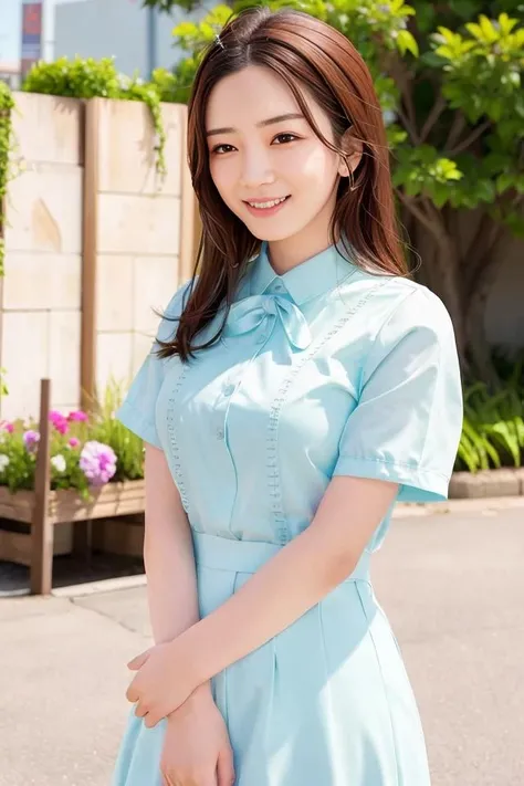 (8K、RAW Photos、Highest quality、masterpiece:1.2)、(Realistic、Realistic)、1 Girl、Japanese、((whole body、smile、chest emphasis、whole body、View from the front、Looking into the camera、Stand with hands on hips))、((Petty Girl、nurse))