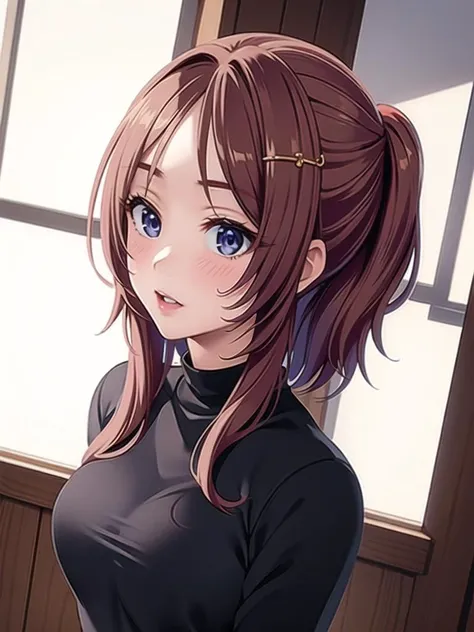 1girl, solo,(best quality),(masterpiece:1.1), upper body, looking_at_viewer, dynamic angle, cute, clear facial skin,