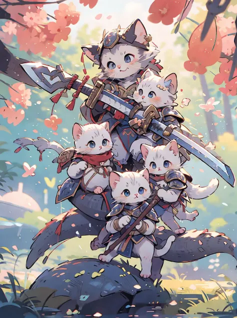 White kitten,Knight's sword,Dragon Knight,shoulder armor,armor,
<lora:绪å¿-å°å¥¶ç« kitten:0.8>,