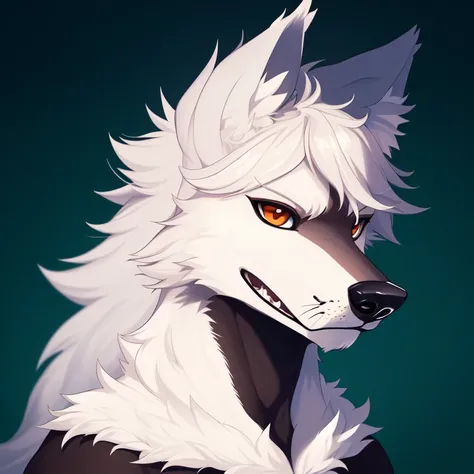 Masterpiece, best quality, Wolf_male, detailed_fluffy_fur, uploaded_to_e621, antro, furry_male, Masterpiece, Best_quality, solo, (Antro), kemono art style, sfw