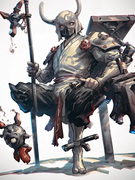 absurdres,(solo:1.4),humanity,full body,
gradient_background,
(ninja),(ninja mask),
holding_weapon,(katana),
<lora:K-SUWABE-STYLE:1>,
