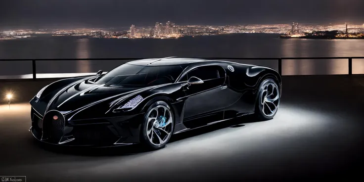 Bugatti La Voiture,Bugatti,masterpiece, highly detailed photorealistic 8k raw photo,Rainy night, night,bright tones,real light and shadow,best cinematic quality, volumetric lighting and shadows, 1girl driving car, sprktt,cutting-edge design, showcasing sleek lines, advanced features, innovation, futuristic cityscape, high-tech laboratory, futuristic cityscape background, Full shot, shiny and reflective bodywork ,8k <lora:Bugatti La Voiture Noire:0.7>