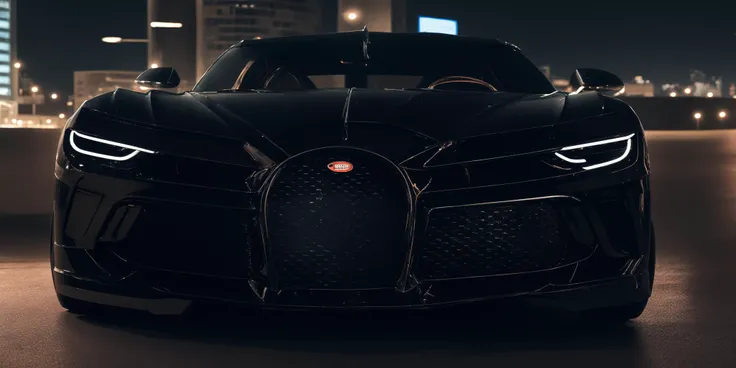 Bugatti La Voiture,Bugatti,masterpiece, highly detailed photorealistic 8k raw photo,Rainy night, night,bright tones,real light and shadow,best cinematic quality, volumetric lighting and shadows, the front of the car has a Camaro logo,1girl driving car, sprktt,cutting-edge design, showcasing sleek lines, advanced features, innovation, futuristic cityscape, high-tech laboratory, futuristic cityscape background, Full shot, shiny and reflective bodywork ,8k <lora:Bugatti La Voiture Noire:0.7>