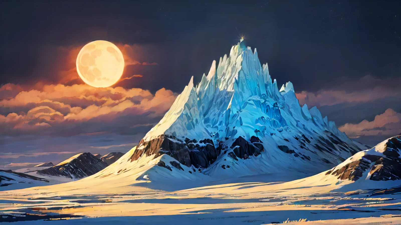 pathfinder, masterpiece, best quality, extreme detail, Fantasy art, extreme detail, <lora:PathfinderKM:0.7> BREAK <lora:realistic:0.4>, <lora:tangbohu-line_1.0:0.3>, <lora:colorify:0.3>, BREAK (Glacial field landscape) , Solar eclipse scenery , Minimalism composition. Comistyle
