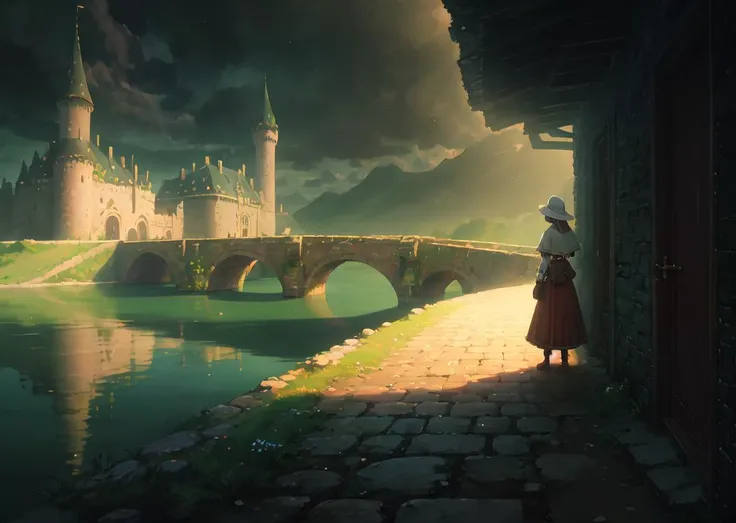 (masterpiece), (best quality), 4k,HDR,scenery,castle,city moat,Cinematic Light
(immersive atmosphere, chiaroscuro_1.5,bright light:1.1,soft light:1.1),day light