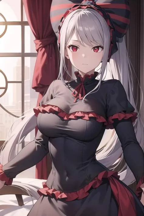  highest quality、4K、masterpiece、Silver Hair、Slanted Eyes、Pink Eyes、Pale skin、vampire、Black long sleeve knit、ruby ​​necklace、Big Breasts、Short skirt、Knee-high boots、sexy、vampireの鋭い牙、Insanity、Cruel smile、attack、Red nails、Bad Smile、Red full moon