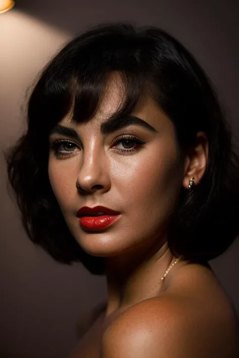 Realistic photo of a beautiful lyzt4yl0r-v2 woman,  1girl, solo, violet eyes, blonde hair, black hair, 1boy, male focus, lips, eyelashes, makeup, thick eyebrows, lipstick, portrait, close-up, realistic, red lips, soft lighting, professional Photography, Photorealistic, detailed, RAW, analog, sharp focus, 8k, HD, DSLR, high quality, Fujifilm XT3, film grain, award winning, masterpiece<lora:lyzt4yl0r-v2:1.0>