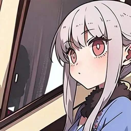1girl,silver hair,blue dress, best quality, masterpiece,