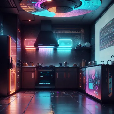 <lora:AdsTech-20:0.9>, adstech , scifi,  colorful symbols),  hologram, red , 
(adstech  kitchen ),