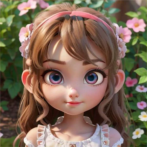 3d,1girl,garden, <lora:3d_rendering_catoon:1>,beautiful face,beautiful eyes