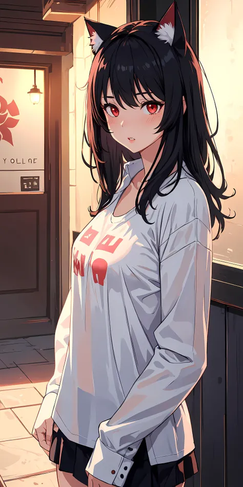 Cute mommy, mature women, realistic skin,perfect ,black hair, long hair, (hair over one eye:1.4), messy hair, hair between eyes, pajama, chubby,plump,fat,cute shy blush on, on the roof, night 