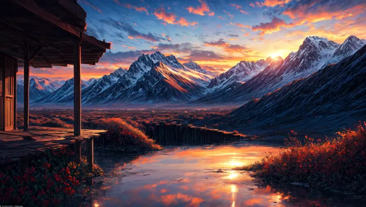 ((masterpiece:1.4,best quality)), cloud, outdoors
(mountains), scenery, sky, (dessert:1.4),
(early morning:1.4),morning red, high detail, abundant, 8k, high detail, wallpaper,
<lora:more_details:1.5>