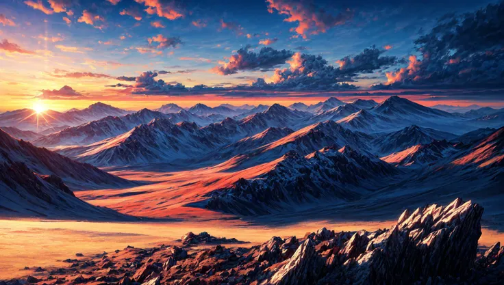 ((masterpiece:1.4,best quality)), cloud, outdoors
(mountains), scenery, sky, (dessert:1.4),
(early morning:1.4),morning red, high detail, abundant, 8k, high detail, wallpaper,
<lora:more_details:1.5>