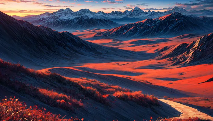 ((masterpiece:1.4,best quality)), cloud, outdoors
(mountains), scenery, sky, (dessert:1.4),
(early morning:1.4),morning red, high detail, abundant, 8k, high detail, wallpaper,
<lora:more_details:1.5>