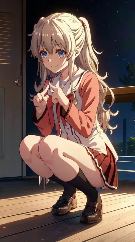 <lora:Nao_Tomori:0.7>, Nao Tomori, <lora:concept_indexfingerstogether:1>, squatting, index fingers together:2, hajidere, bare knees, brown socks, shy smile, head tilted down, high contrast, sharp focus, masterpiece, best quality, highly detailed, HDR, highest quality, highres, sharp focus, 8k, 16k, skin pores, dynamic lights, realistic shadows, best shading, award winning masterpiece, touching index fingers