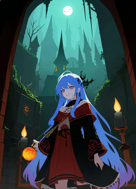 24 years old, 1 Beautiful women, long hair, detailed eyes, smile, Nightmare Conjurer, crafting nightmares from the ether, eerie workshop, dark attire with unsettling patterns, instruments for weaving dreams, swirling mists, spectral figures flitting at the edge of vision, whispers that chill the air, walls adorned with disturbing artwork, a palpable sense of dread, heavy air thick with the scent of incense and unknown herbs., <lora:add_detail:-1>, <lora:colorify:1>,