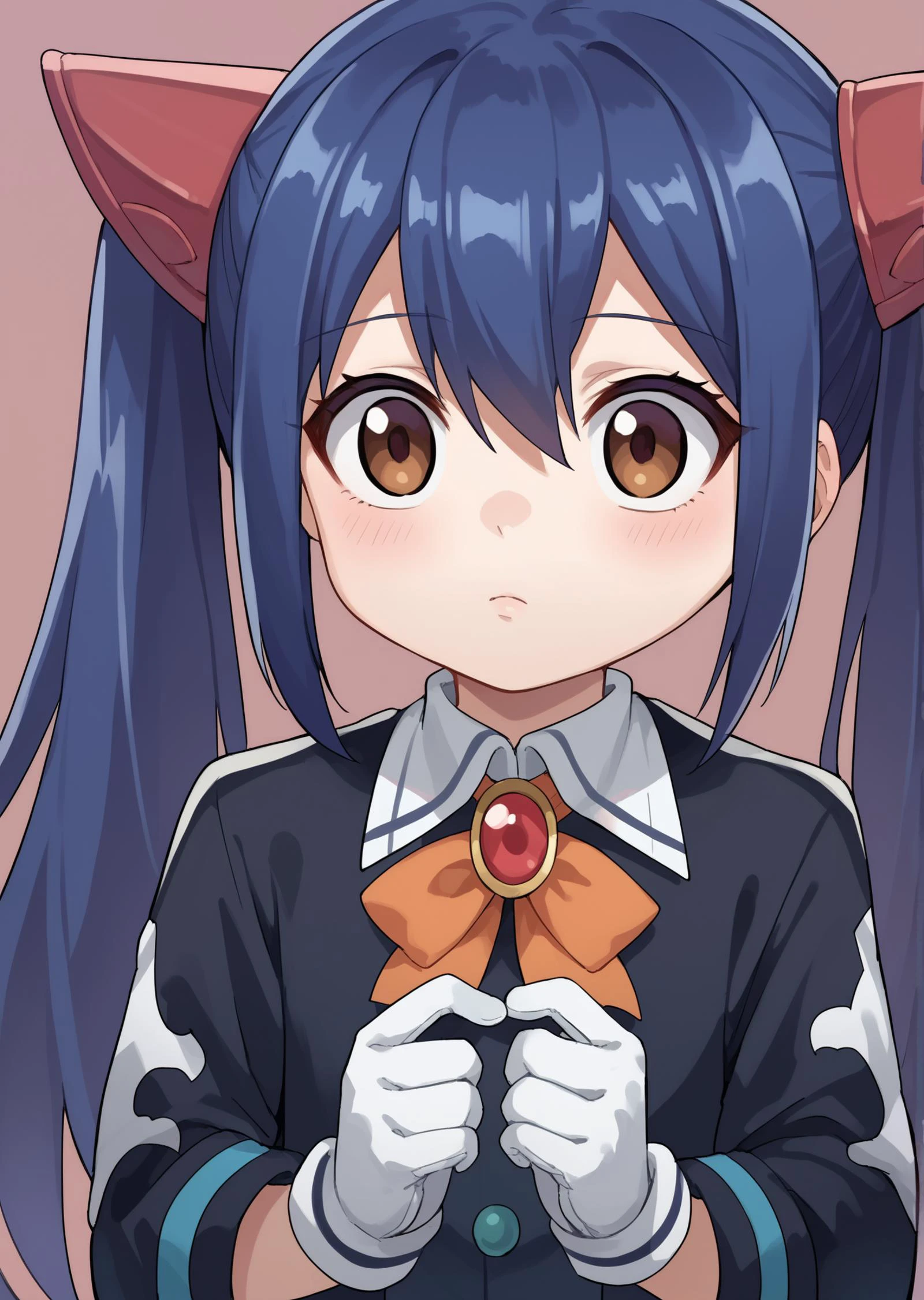 score_9, score_8_up, score_7_up, score_6_up, source_anime,
1girl, solo,<lora:Wendy_Marvell2_PONY:0.8>,Wendy Marvell, ((child:1.4)), brown eyes,twintails, blue hair, long hair,hair between eyes, small breast
black jacket, black pants, brooch, flower, white gloves