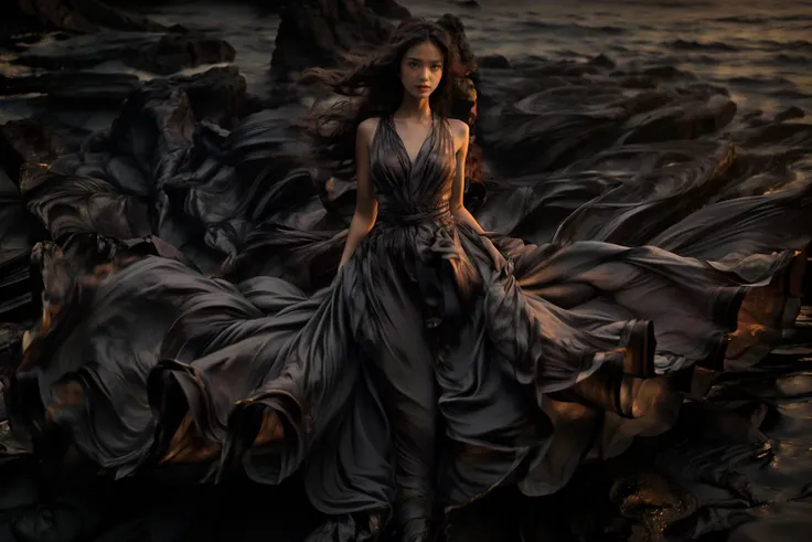 (8k, RAW photo, best quality,masterpiece:1.2),(realistic, photo-realistic:1.37),
1girl,long legs, full body,lava dress,simple background,ocean,
<lora:lavadress2:1> <lora:dressart_SDLife_Chiasedamme_v1.0:0.6> <lora:add_detail:0.3> <lora:more_details:0.3>