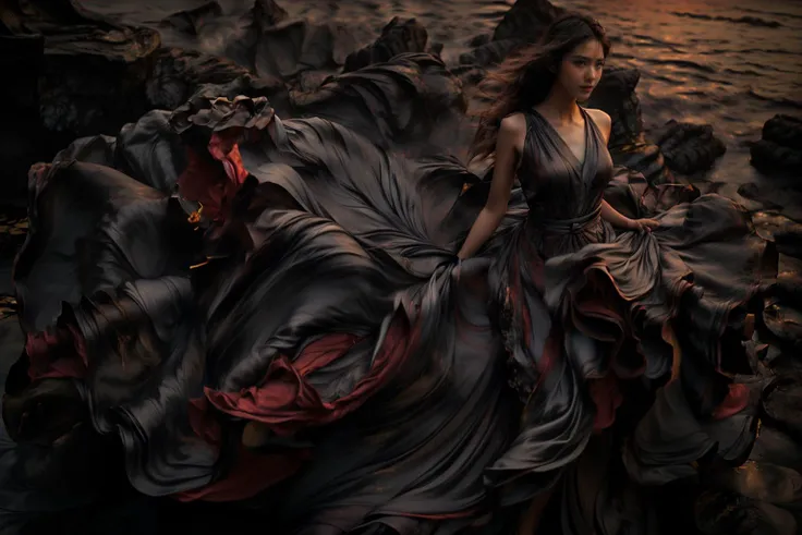 (8k, RAW photo, best quality,masterpiece:1.2),(realistic, photo-realistic:1.37),
1girl,long legs, full body,lava dress,simple background,ocean,
 <lora:lavadress2:1> <lora:dressart_SDLife_Chiasedamme_v1.0:0.6>  <lora:add_detail:0.3> <lora:more_details:0.3>