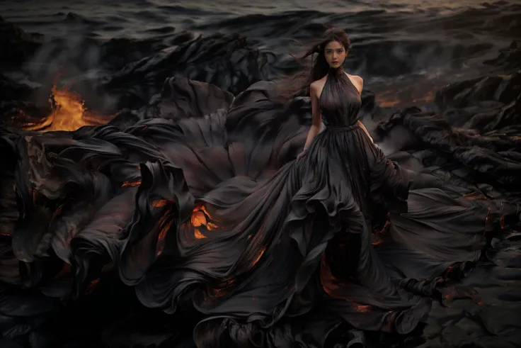 (8k, RAW photo, best quality,masterpiece:1.2),(realistic, photo-realistic:1.37),
1girl,long legs, full body,lava dress,simple background,ocean,
 <lora:lavadress2:1> <lora:dressart_SDLife_Chiasedamme_v1.0:0.6>  <lora:add_detail:0.3> <lora:more_details:0.3>