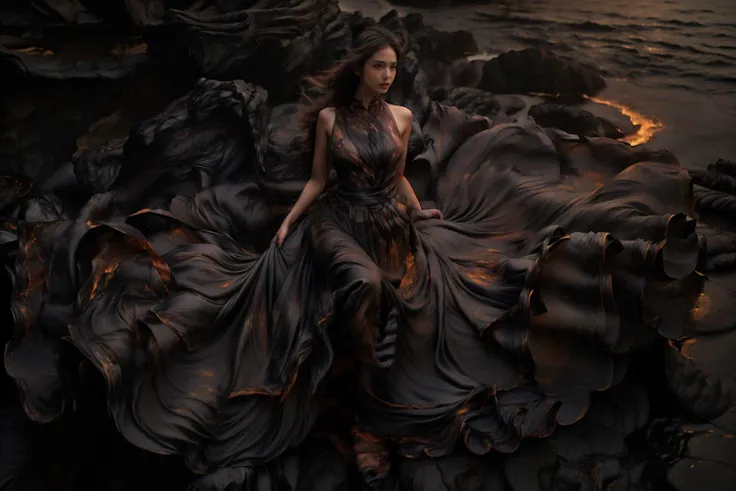 (8k, RAW photo, best quality,masterpiece:1.2),(realistic, photo-realistic:1.37),
1girl,long legs, full body,lava dress,simple background,ocean,
<lora:lavadress2:1> <lora:dressart_SDLife_Chiasedamme_v1.0:0.6> <lora:add_detail:0.3> <lora:more_details:0.3>